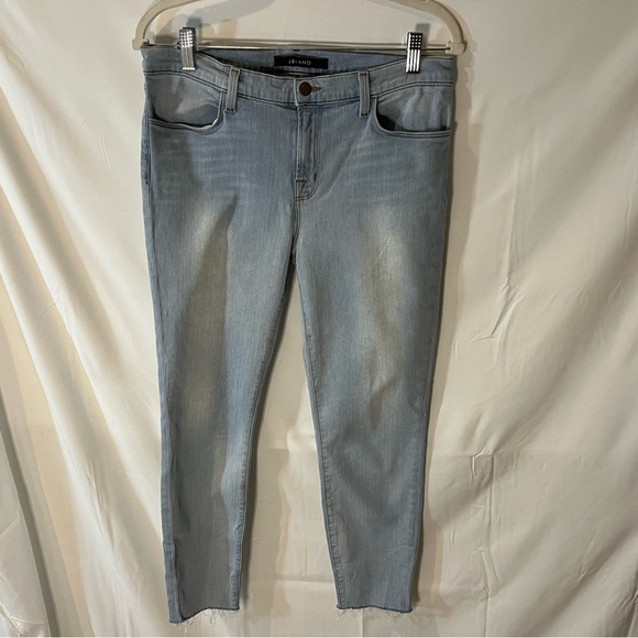 J Brand Super Skinny Costa Light Blue Wash Jeans 31 - Picture 2 of 6